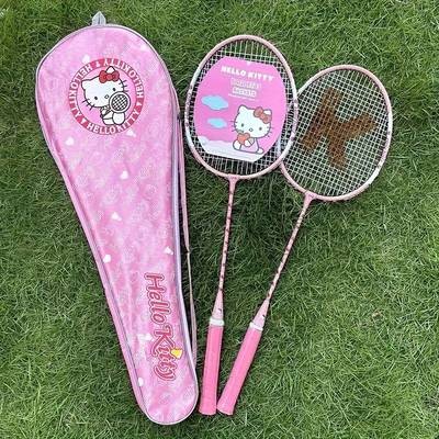 Sanrio Hello Kitty Womens Badminton Racket  Lightweight Carbon-Fiber Practice Racket