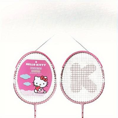 Sanrio Hello Kitty Womens Badminton Racket  Lightweight Carbon-Fiber Practice Racket