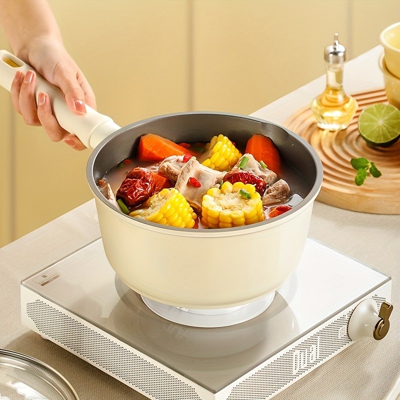 COOKER KING Titanium-Infused Nonstick Saucepan with Lid  Durable PFOA-Free Alloy Pot for All NZ Cooktops