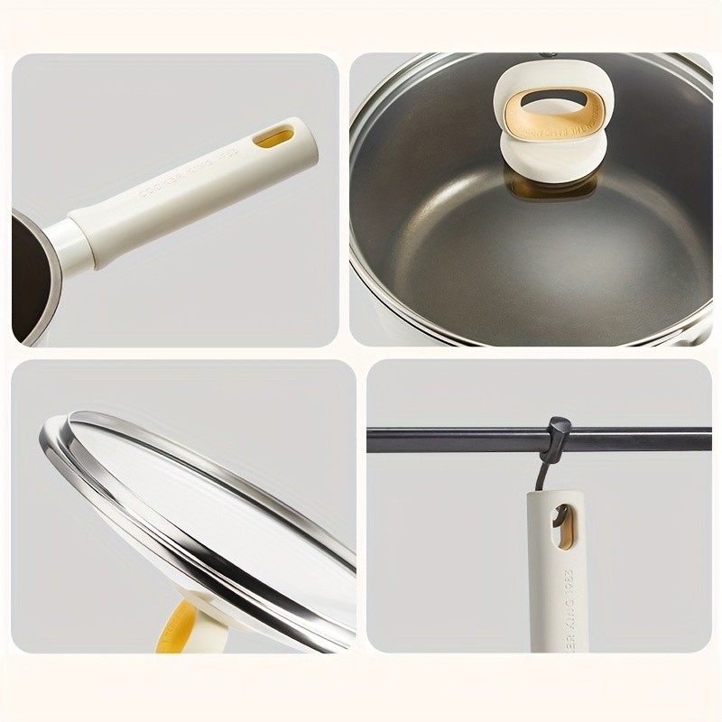 COOKER KING Titanium-Infused Nonstick Saucepan with Lid  Durable PFOA-Free Alloy Pot for All NZ Cooktops