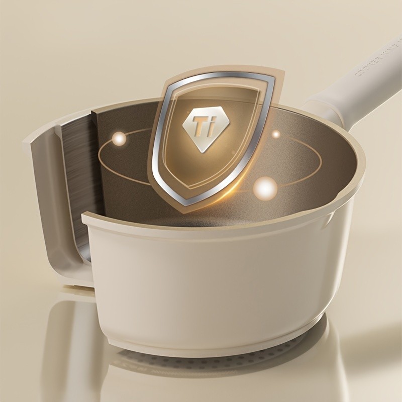 COOKER KING Titanium-Infused Nonstick Saucepan with Lid  Durable PFOA-Free Alloy Pot for All NZ Cooktops