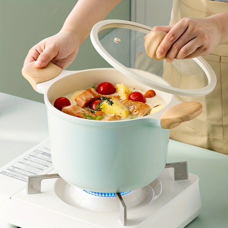 COOKER KING 4.5L Titanium-Ceramic Nonstick Stockpot with Lid Safe, Even-Heating Family Pot for All NZ Cooktops