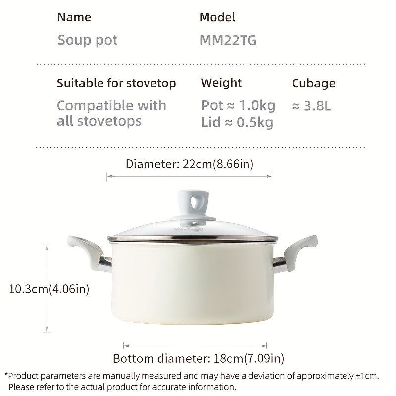 COOKER KING 3.8L Everyday Nonstick Stock Pot with Glass Lid  PFOA-Free Family Cooker for All NZ Cooktops