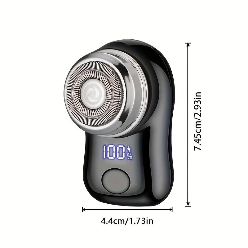 FEIYBA USB Mini Electric Shaver with LED Display  Portable Cyclone Blade Grooming for Smooth Shaving Anywhere