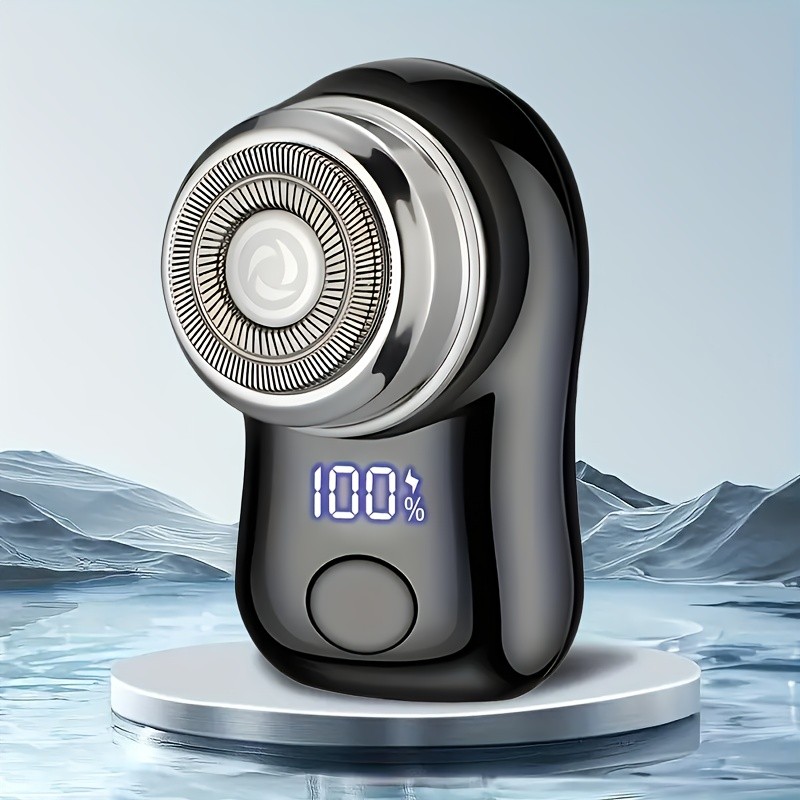 FEIYBA USB Mini Electric Shaver with LED Display  Portable Cyclone Blade Grooming for Smooth Shaving Anywhere