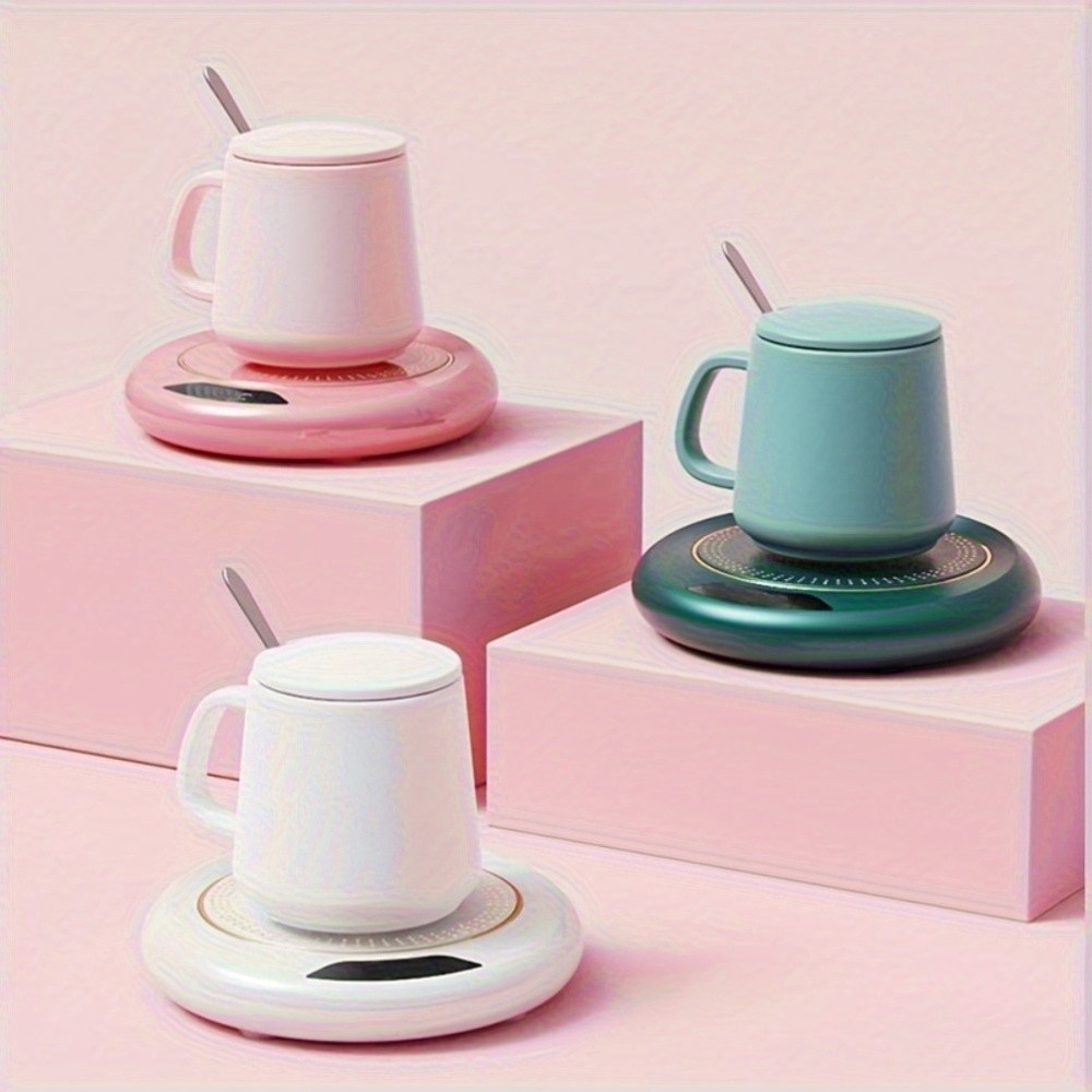 FEIYBA Smart USB Hot Cup Warmer  3-Temp Heating Pad with 8-Hour Timer for Coffee, Tea & Daily Hot Drinks