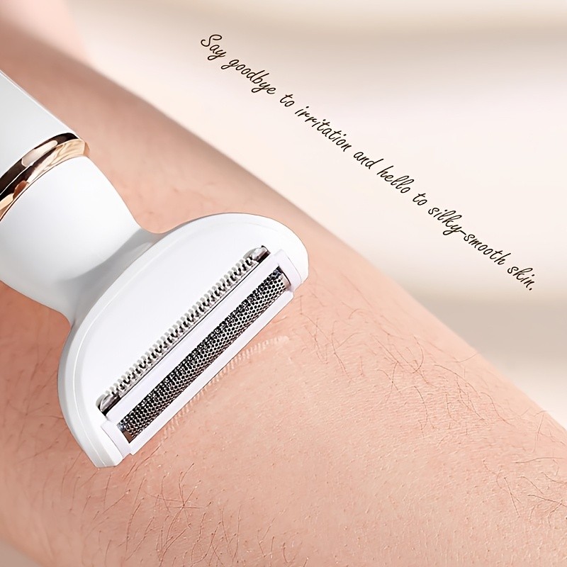 FEIYBA 4-in-1 USB Womens Hair Remover Gentle Full-Body Shaver with Multi-Head Design for Smooth Daily Grooming