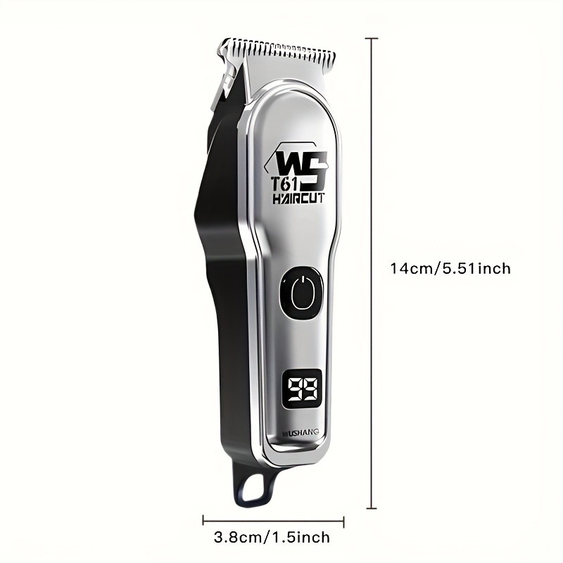 FEIYBA Professional Mens Hair Clipper Set with Digital Display  USB Grooming Kit with Multiple Combs for Barbers & Home Styling