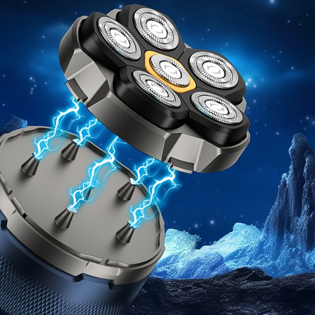 FEIYBA 6-Speed Cordless Electric Shaver with Spare Blade Mesh  Long-Life USB Razor for Smooth, Powerful Mens Grooming