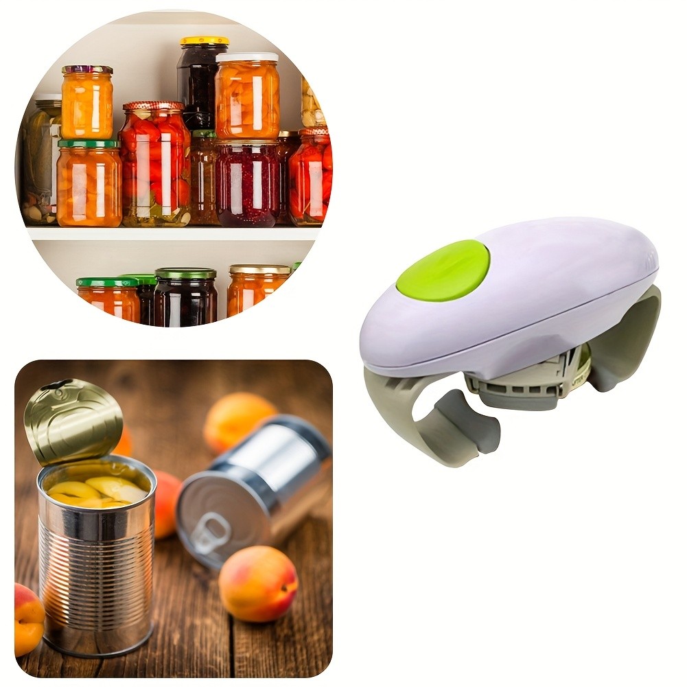 FEIYBA Torque-Assist Electric Jar & Can Opener One-Touch, Battery-Powered Kitchen Tool for All Jar Sizes