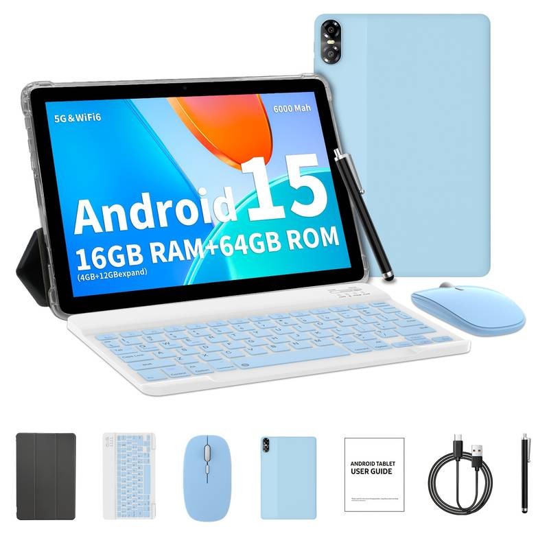 Android Tablet 2-in-1, 10.1-Inch Android 15  Fast, Flexible & Ready for Everyday Use