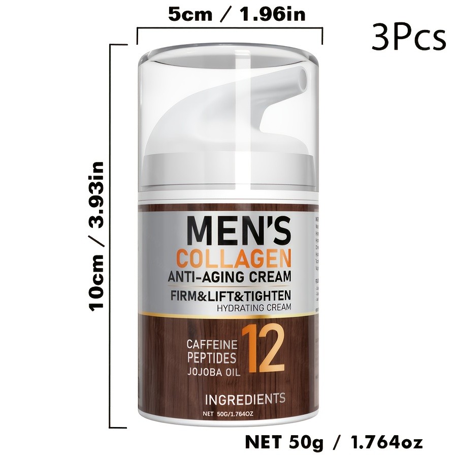 3pcs Mens Collagen Face Cream