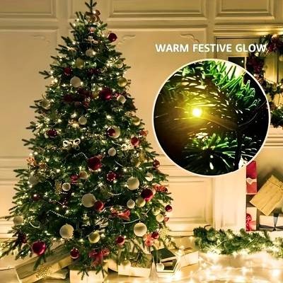 LED Christmas Lights Set with 8 Modes  Bright, Festive & Easy USB Lighting