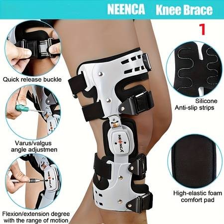 NEENCA Adjustable Knee Brace  Strong Stabilisation for ACL, MCL & PCL Support
