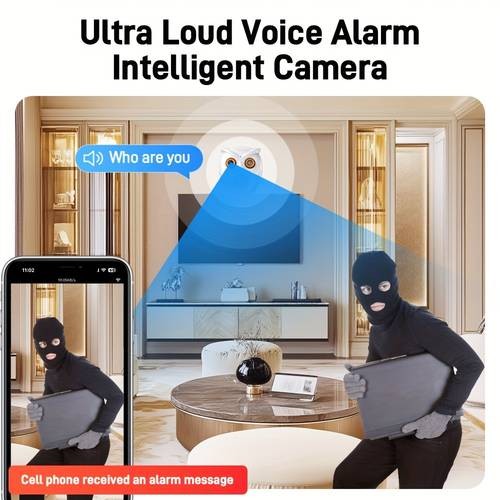 Smart Home Security Camera  Motion Detection, Night Vision & Two-Way Audio
