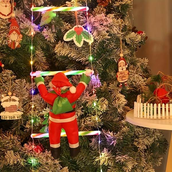 LED Christmas Ladder Light  Vintage Festive Charm with Battery Box Power