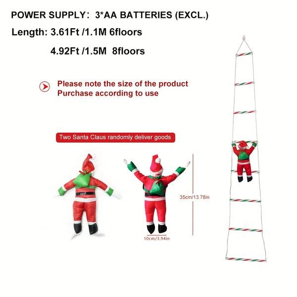 LED Christmas Ladder Light  Vintage Festive Charm with Battery Box Power