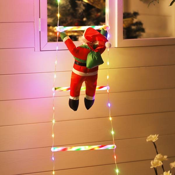 LED Christmas Ladder Light  Vintage Festive Charm with Battery Box Power