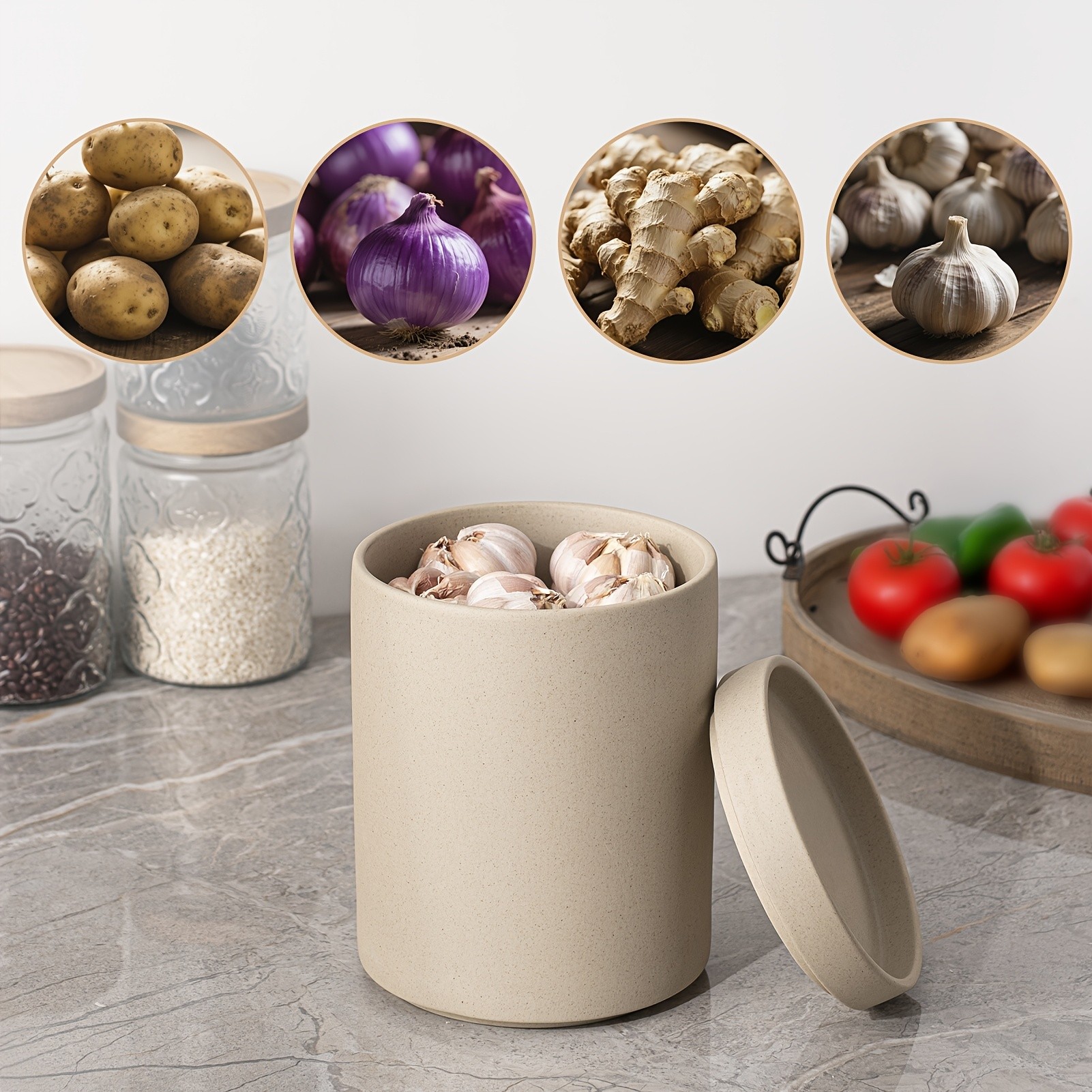 CEEFU Ceramic Kitchen Utensil Holder  Durable Countertop Crock for Spatulas, Spoons, Whisks & Everyday Cooking Tools