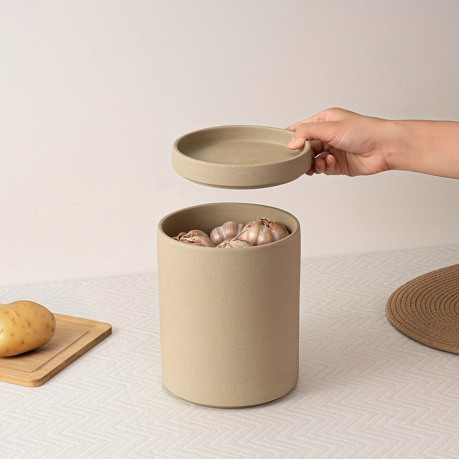 CEEFU Ceramic Kitchen Utensil Holder  Durable Countertop Crock for Spatulas, Spoons, Whisks & Everyday Cooking Tools