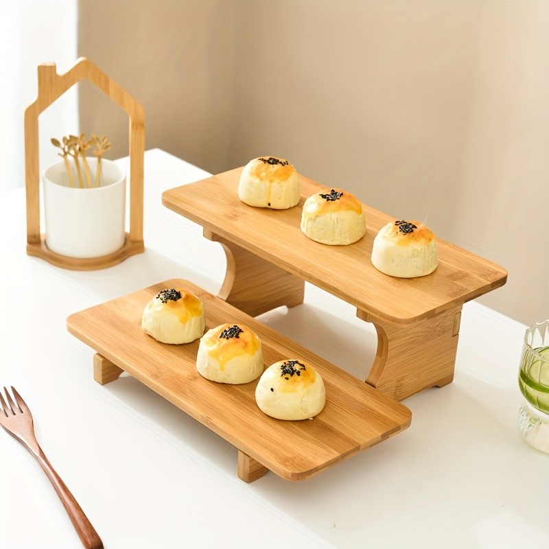 CEEFU Multi-Tier Bamboo & Wood Cupcake Stand  Elegant Dessert Display for Holidays, Parties & NZ Home Celebrations