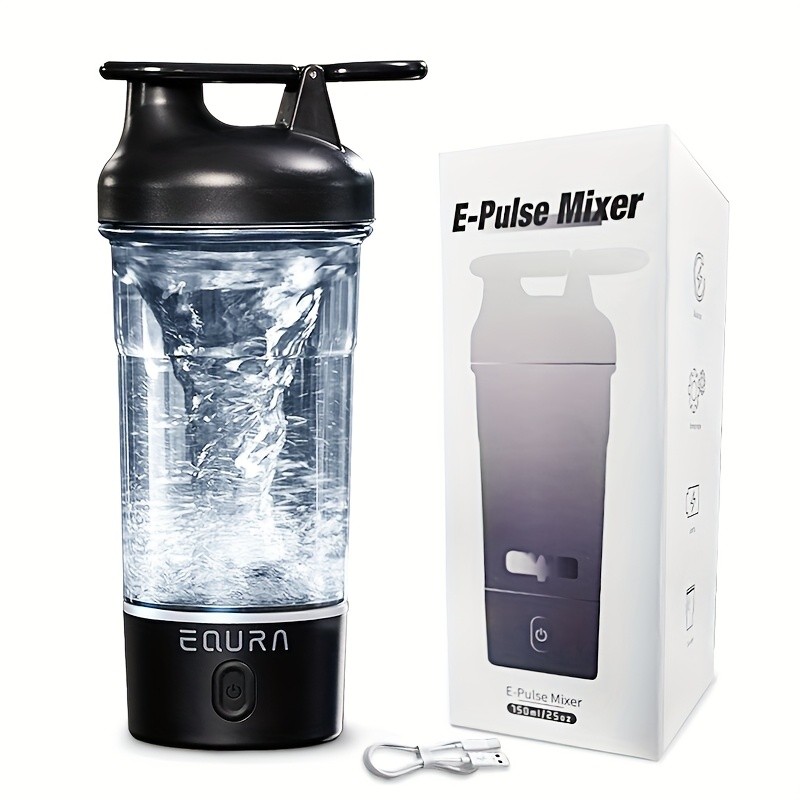 eQUra 750ml Pulse Electric Blender Cup  Dual-Mode Portable Protein Shaker & Smoothie Maker for Active NZ Lifestyles