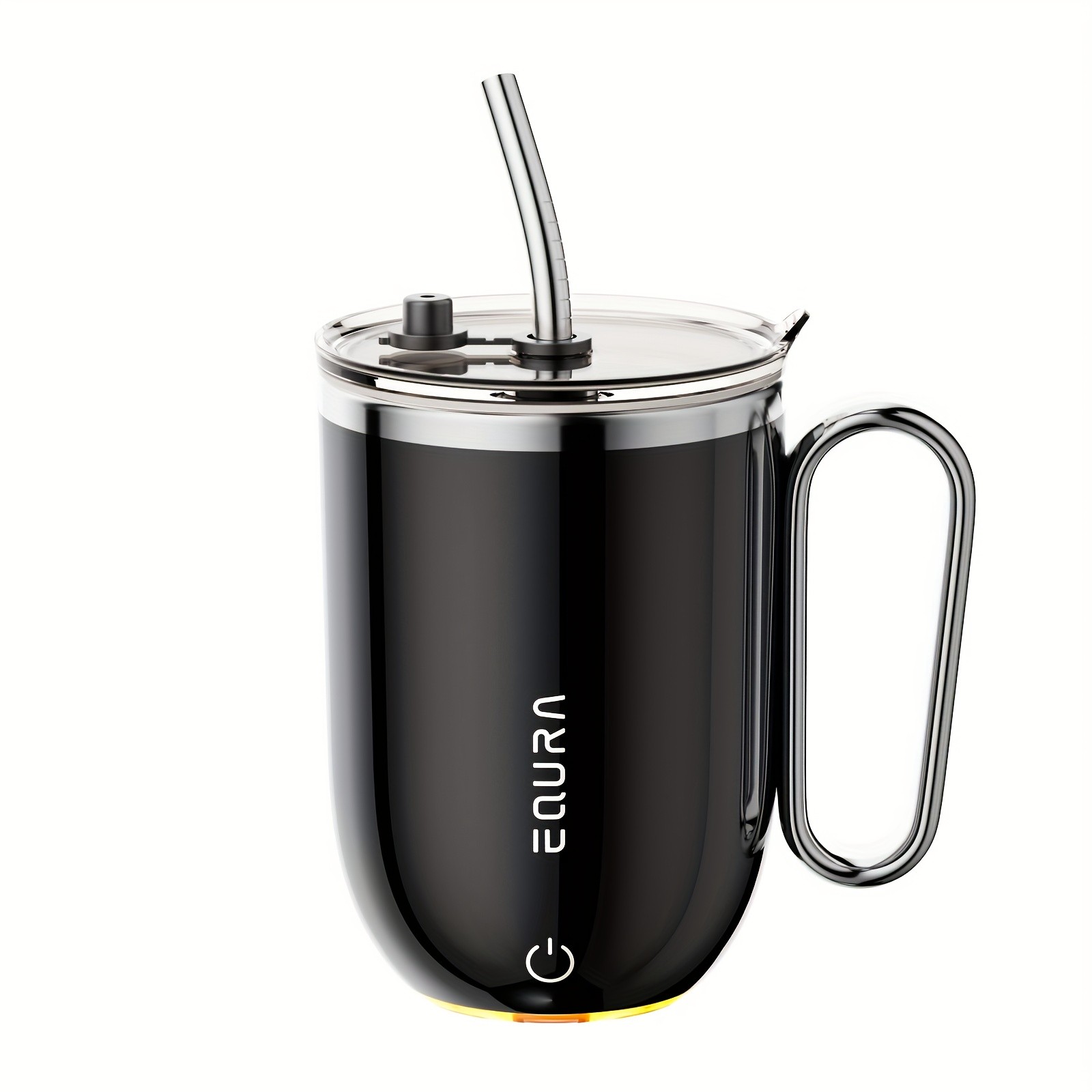 eQUra Smart Stainless Steel Automatic Mixing Cup  Portable Self-Stirring Mug for Coffee, Milk & Chocolate (Holiday Gift Ready)