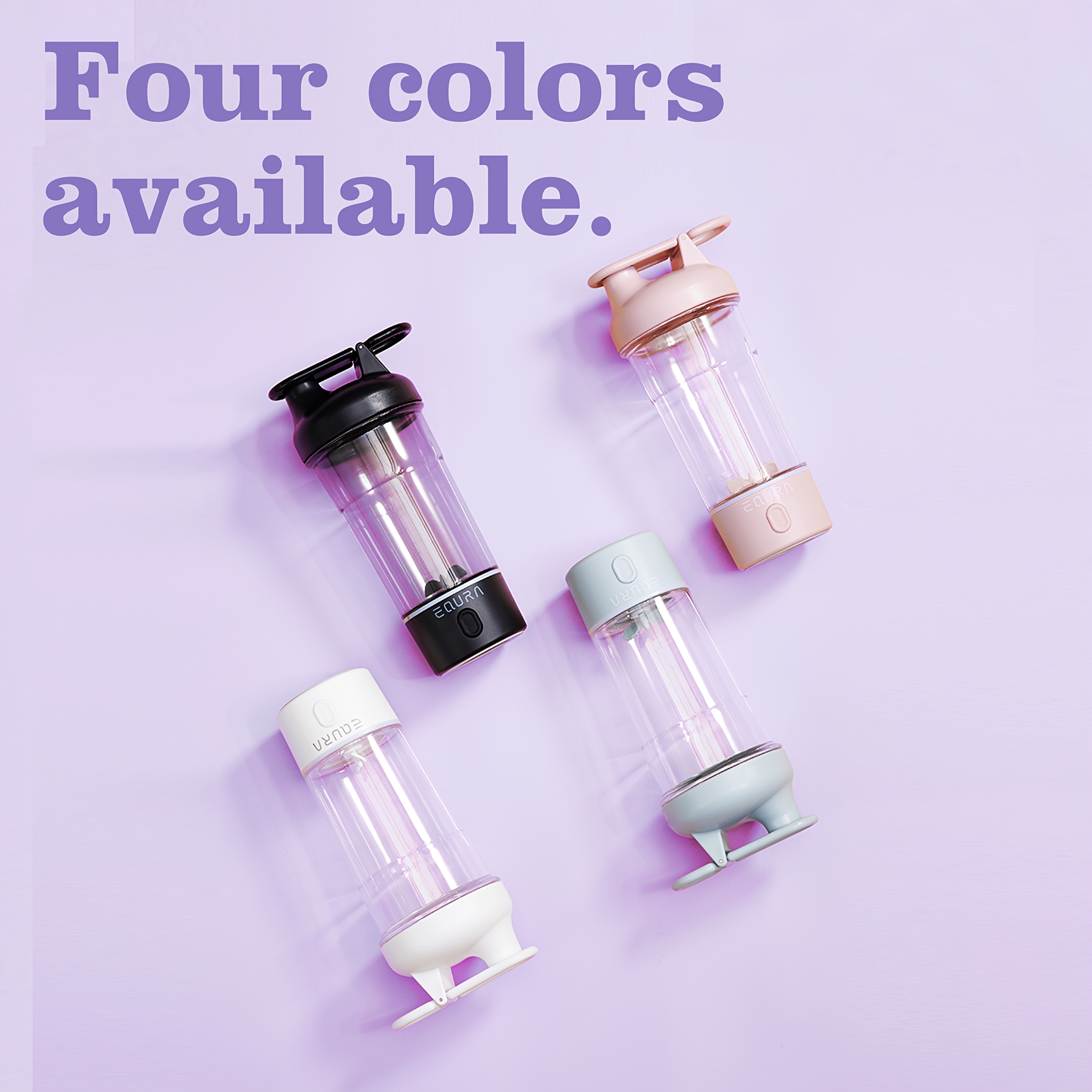 eQUra Portable Tritan Water Bottle with Capacity Scale  Shatterproof Single-Spout Hydration Bottle for Gym, Camping & Outdoor Use