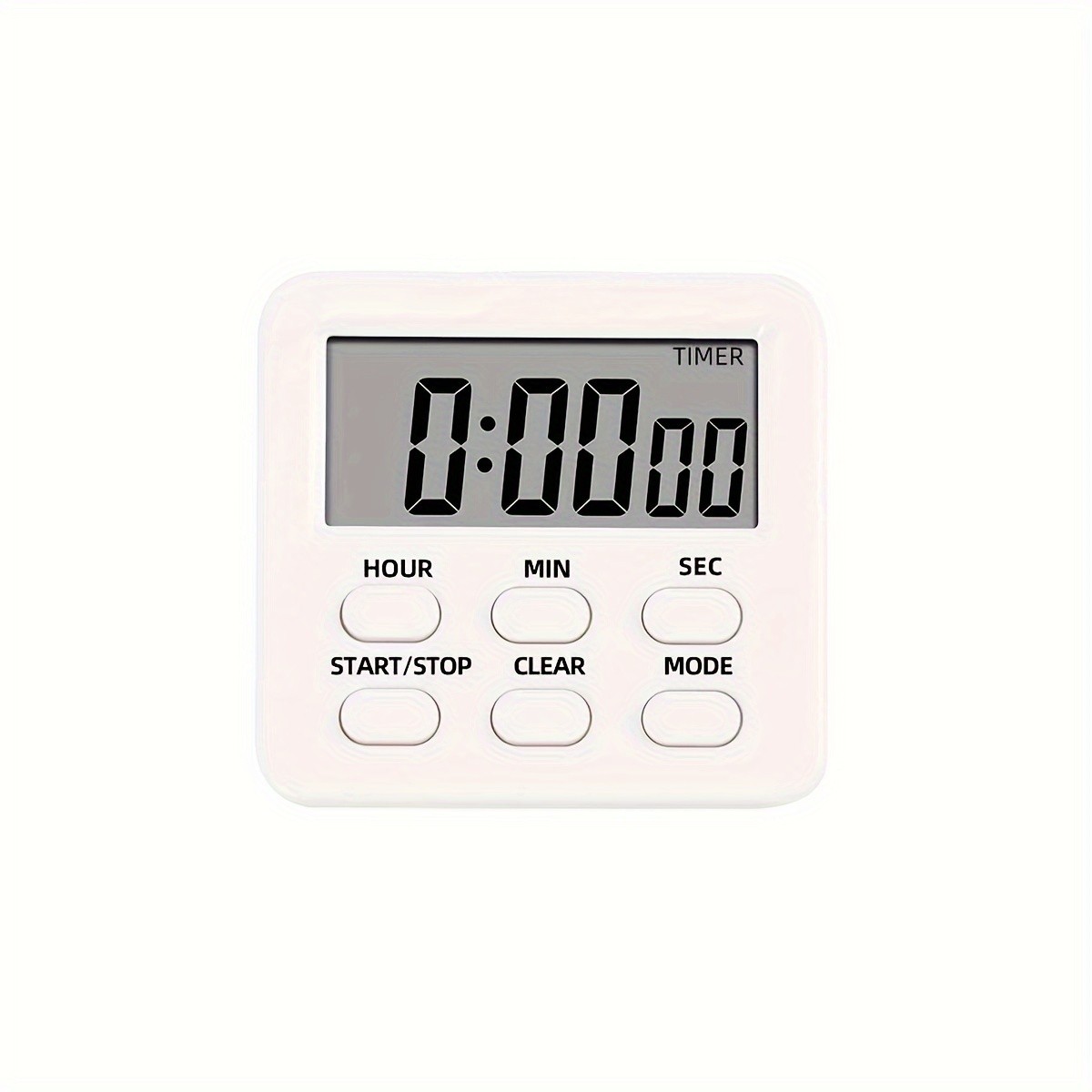 KT THERMO Digital LCD Alarm Clock & Multi-Mode Timer  24-Hour Display with Memory, Count-Up/Down & Stand/Hanging Hook