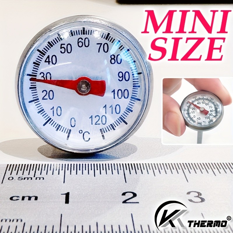 KT THERMO Stainless Steel Instant Read Food Thermometer No-Battery Dual-Scale Gauge for Cooking, Grilling & BBQs