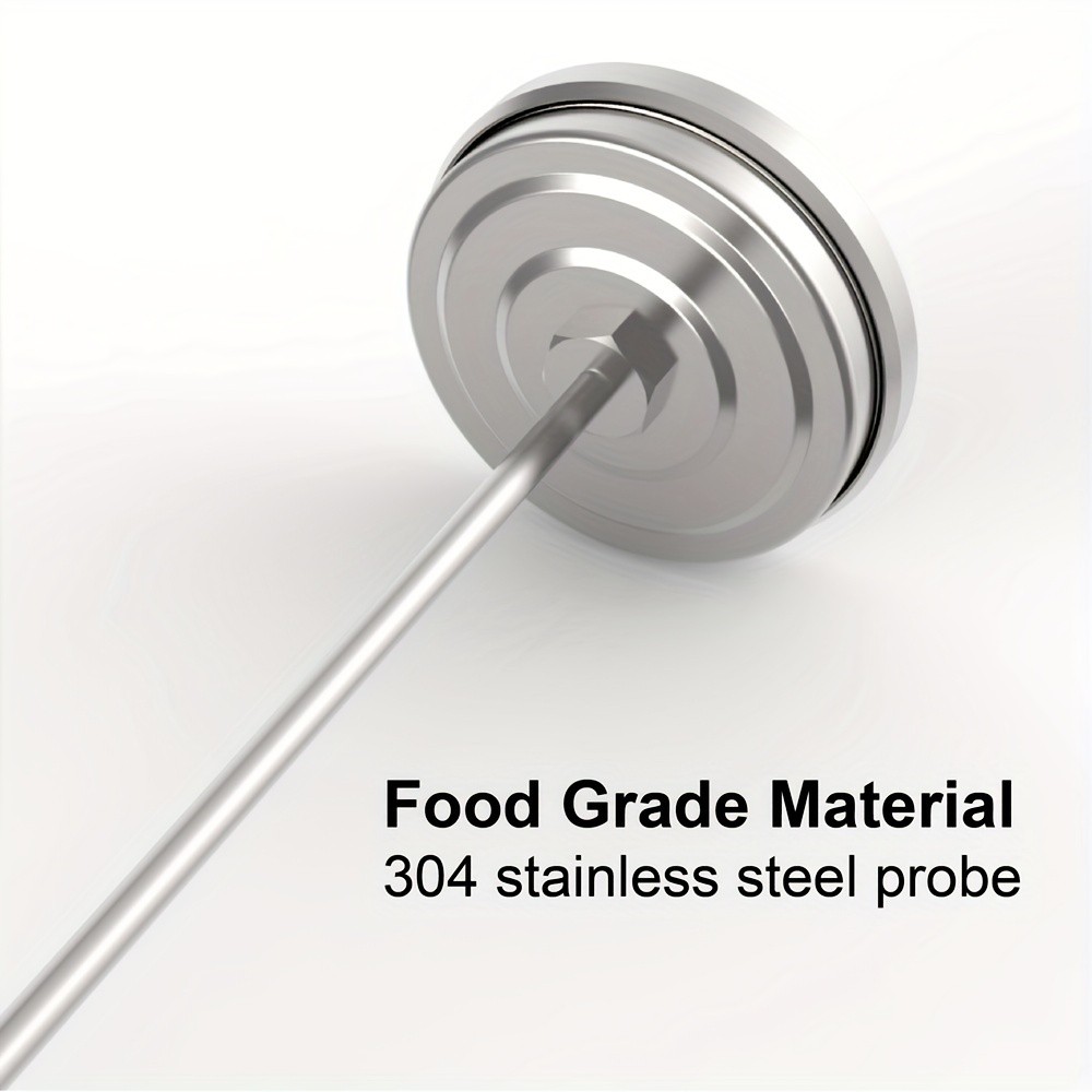 KT THERMO Stainless Steel Meat Thermometer Glass-Dial Probe Gauge for BBQ, Roasting & All Meat Cooking