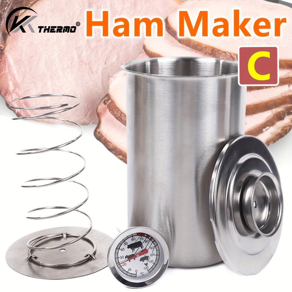 KT THERMO Stainless Steel Ham Maker with Meat Thermometer  Homemade Ham Press for Holiday Cooking & Gourmet NZ Kitchens