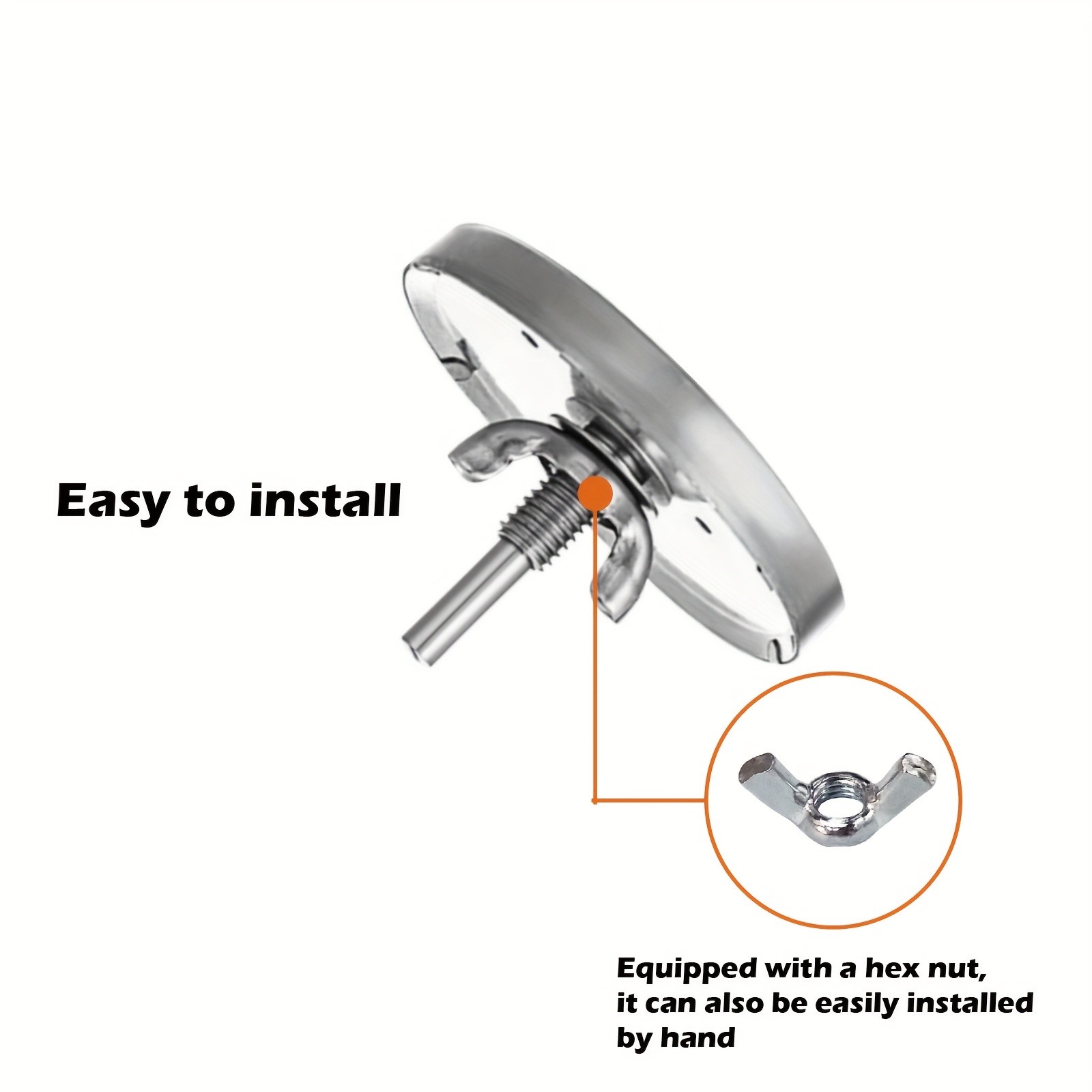 KT THERMO 7.62cm Stainless Steel Grill Thermometer  Precision BBQ & Smoker Temperature Gauge for Outdoor Cooking