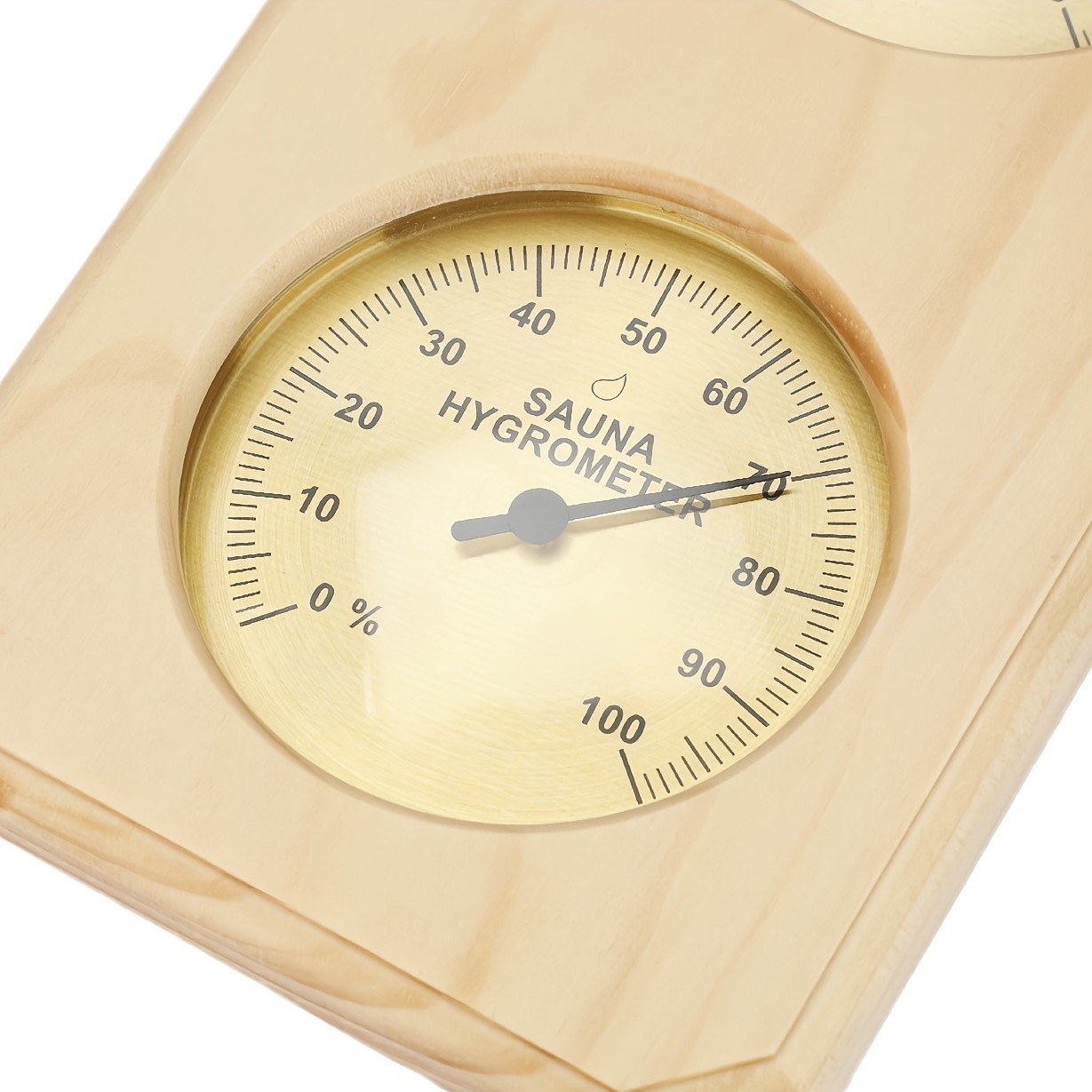 KT THERMO Wooden Sauna Thermometer & Hygrometer  Wall-Mounted Dual C/F Temperature & Humidity Gauge for Home & Spa Rooms