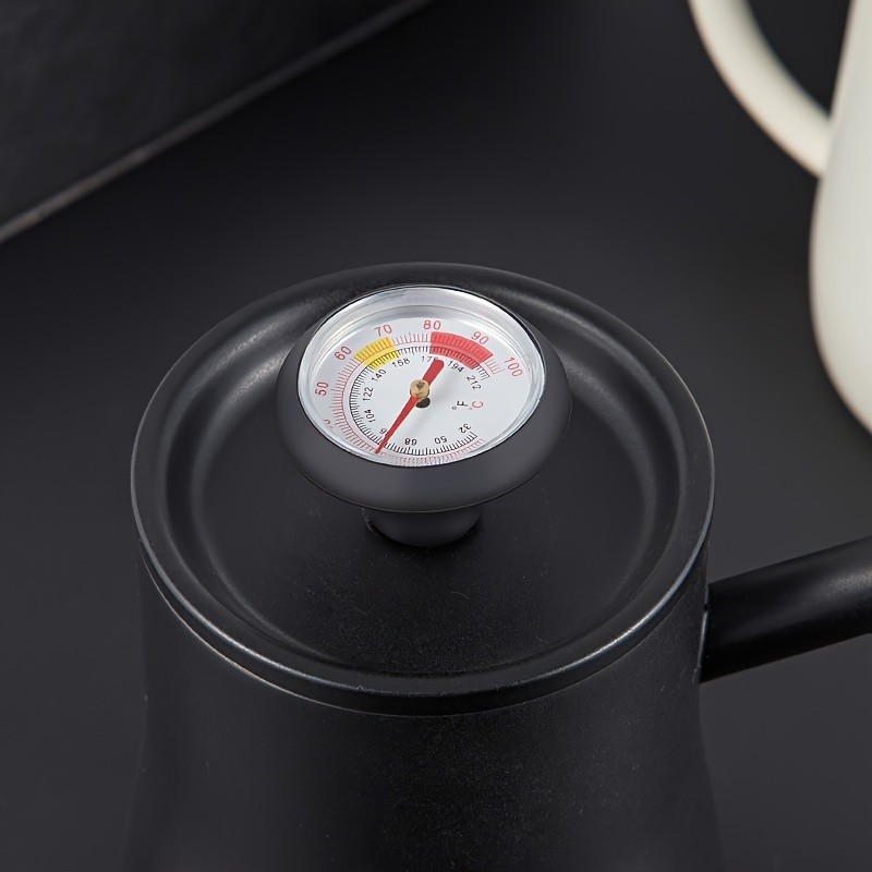 KT THERMO Stainless Steel Clip-On Coffee Thermometer  Anti-Scald Instant Read Probe for Pour-Over, Milk Frothing & Food Cooking