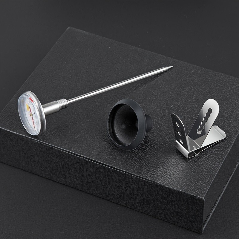 KT THERMO Stainless Steel Clip-On Coffee Thermometer  Anti-Scald Instant Read Probe for Pour-Over, Milk Frothing & Food Cooking