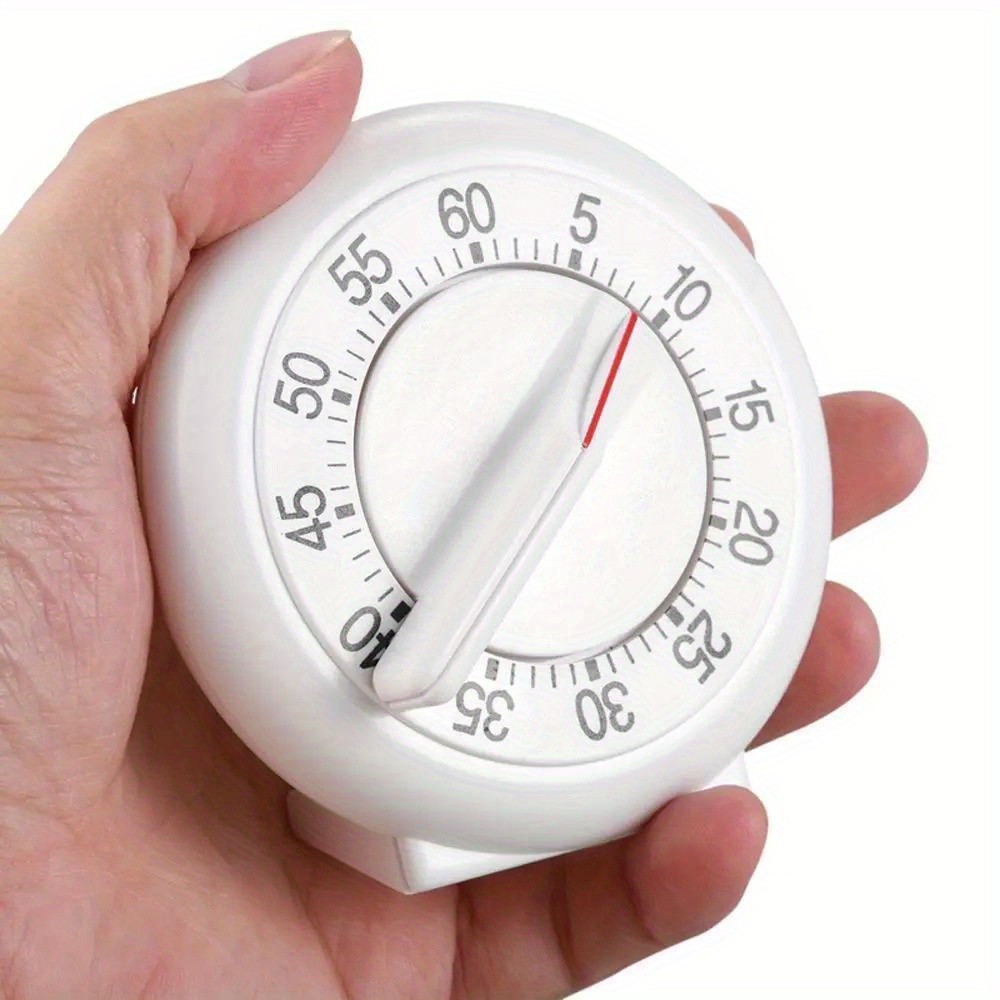KT THERMO Mechanical Rotary Kitchen Timer  No-Electricity Plastic Countdown Tool for Cooking, Study & Home Use