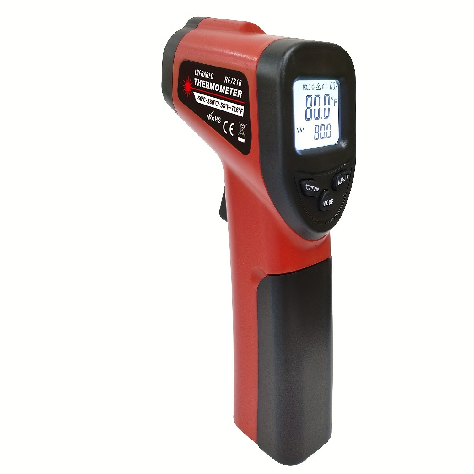 KT THERMO Non-Contact Infrared Temperature Gun  Laser Thermometer -50C to 380C for Cooking, Baking & BBQ