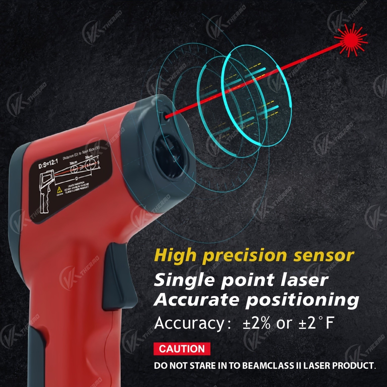 KT THERMO Non-Contact Infrared Temperature Gun  Laser Thermometer -50C to 380C for Cooking, Baking & BBQ