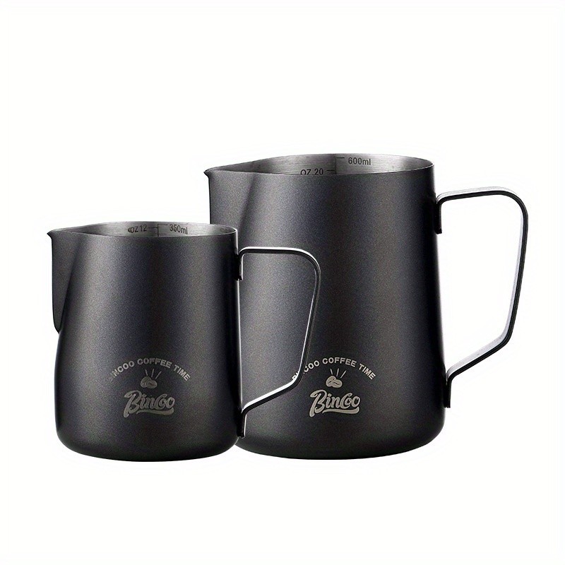 Bincoo Stainless Steel Coffee Frothing Pitcher  Professional Pointed Steam Jug for Milk Frothing, Pouring & Latte Art