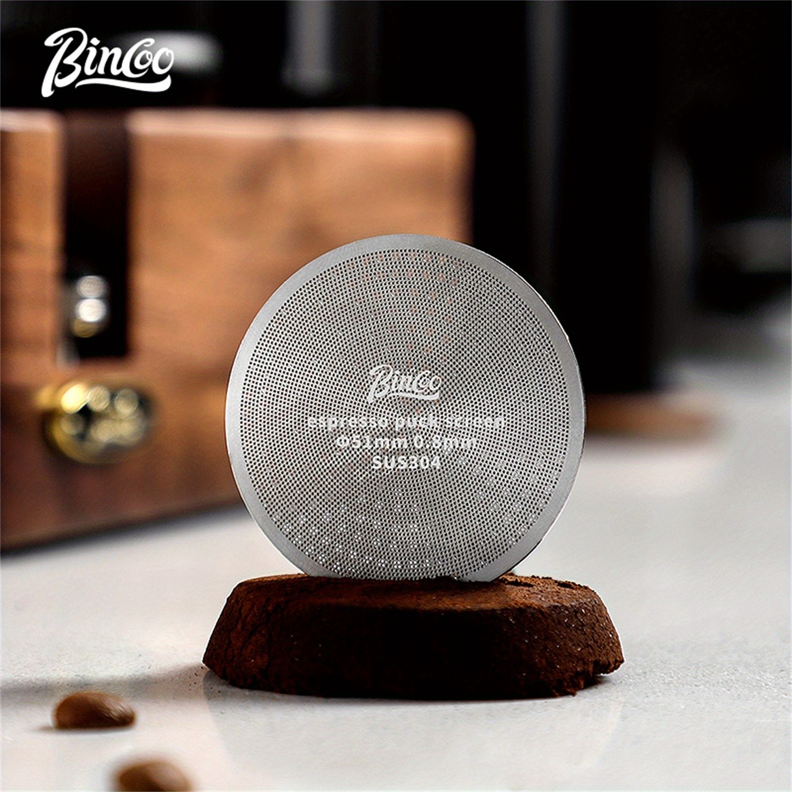 Bincoo Stainless Steel Espresso Separation Filter Secondary Water Screen & Powder Bowl for Clean, Stable Espresso Extraction