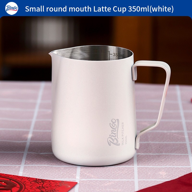 Bincoo Stainless Steel Latte Art Frothing Pitcher Set 350ml & 600ml Pointed-Spout Steam Jugs for Barista-Quality Milk Texturing