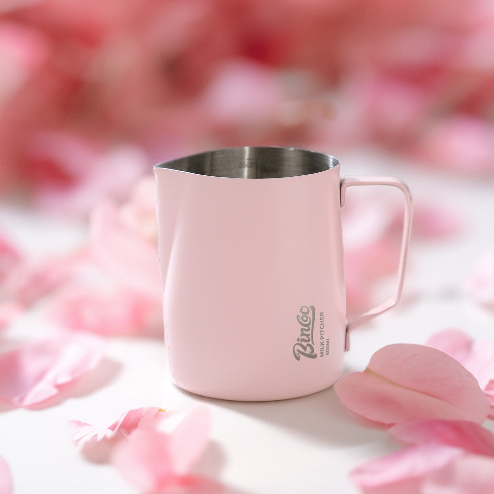 Bincoo Stainless Steel Latte Art Frothing Pitcher Set 350ml & 600ml Pointed-Spout Steam Jugs for Barista-Quality Milk Texturing