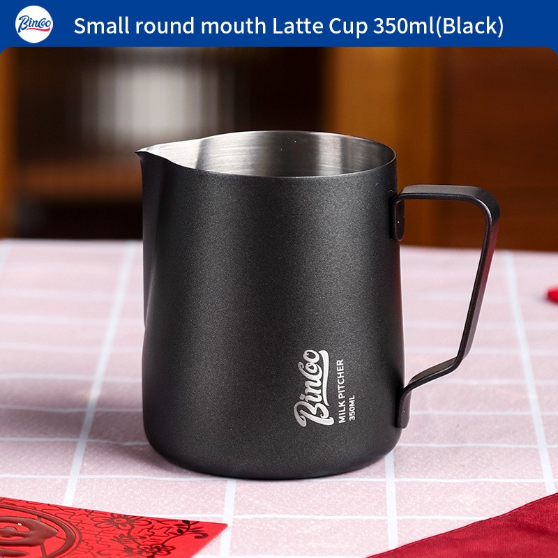 Bincoo Stainless Steel Latte Art Frothing Pitcher Set 350ml & 600ml Pointed-Spout Steam Jugs for Barista-Quality Milk Texturing