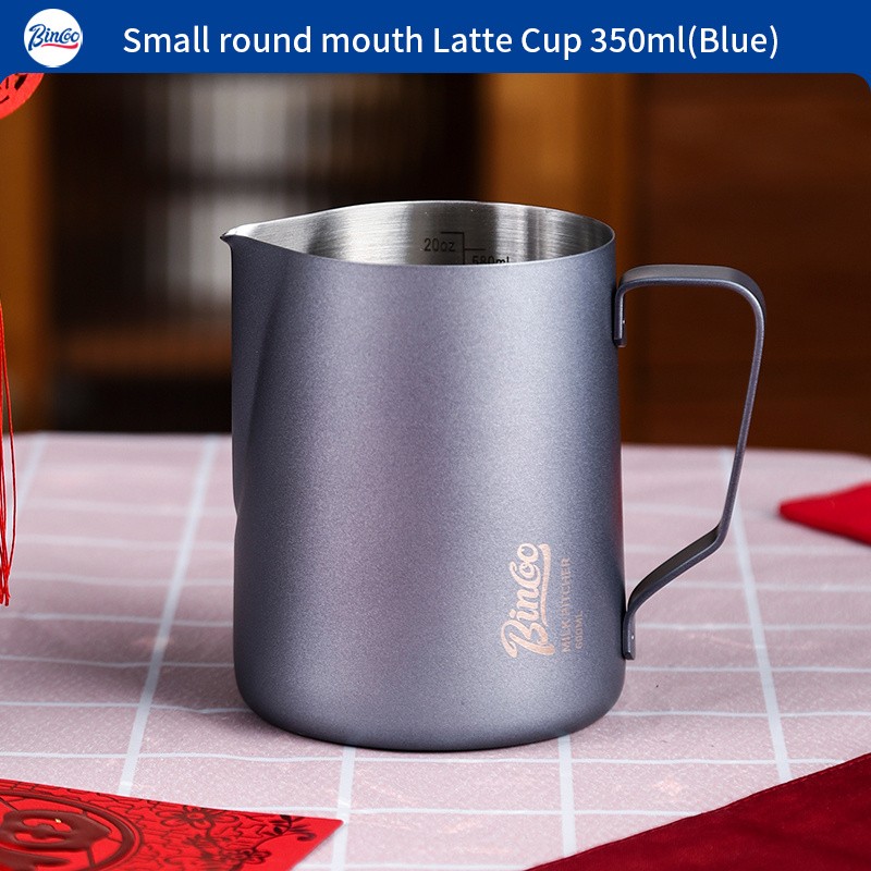 Bincoo Stainless Steel Latte Art Frothing Pitcher Set 350ml & 600ml Pointed-Spout Steam Jugs for Barista-Quality Milk Texturing