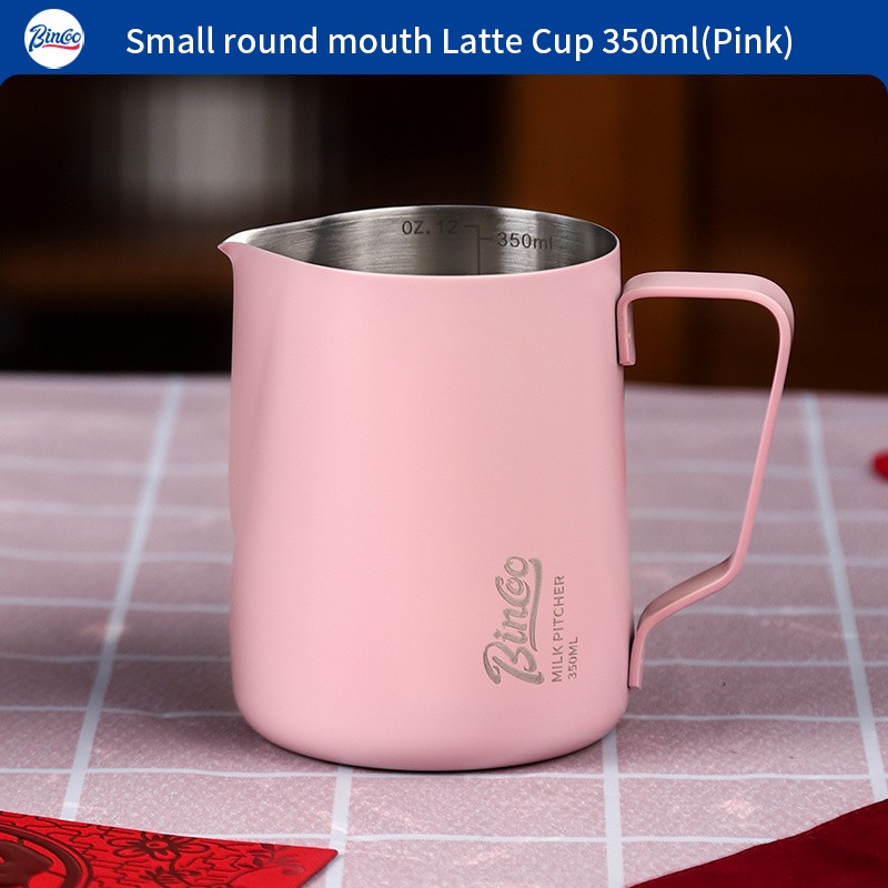 Bincoo Stainless Steel Latte Art Frothing Pitcher Set 350ml & 600ml Pointed-Spout Steam Jugs for Barista-Quality Milk Texturing