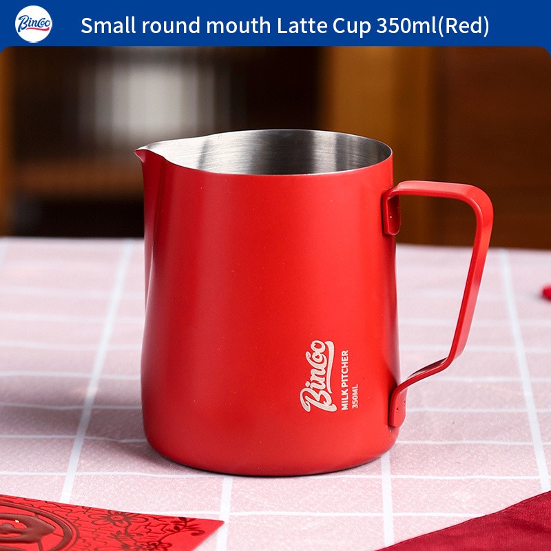 Bincoo Stainless Steel Latte Art Frothing Pitcher Set 350ml & 600ml Pointed-Spout Steam Jugs for Barista-Quality Milk Texturing