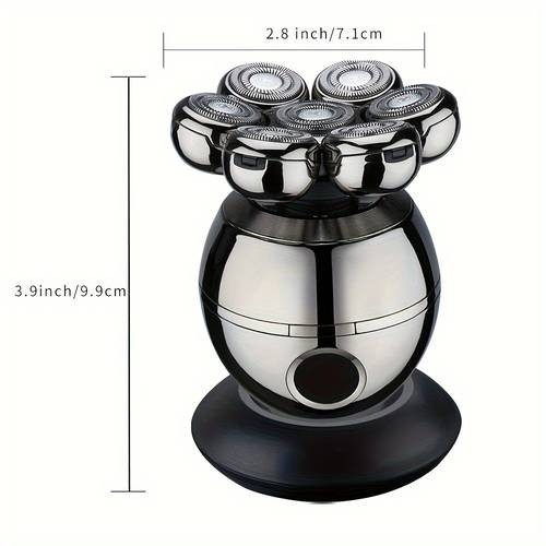 GERTZY 5-in-1 Grooming Kit for Bald Men  Electric Head Shaver with Rotary Blades & Accessories