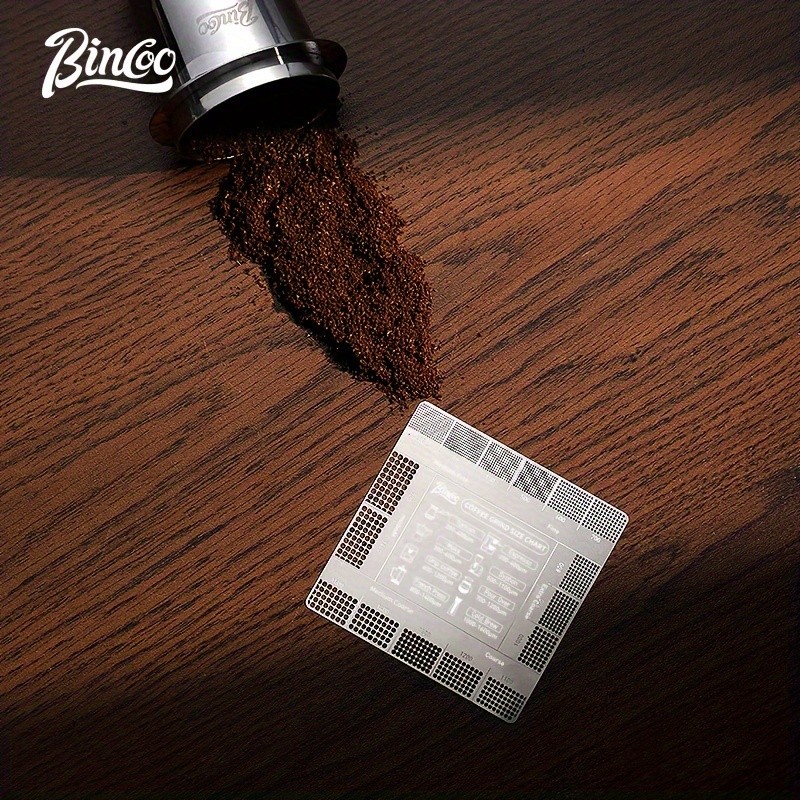 Bincoo Coffee Bean Grinding Scale Reference Card, Professional Coffee Powder Thickness Comparison Guide for Accurate Bean Grinding