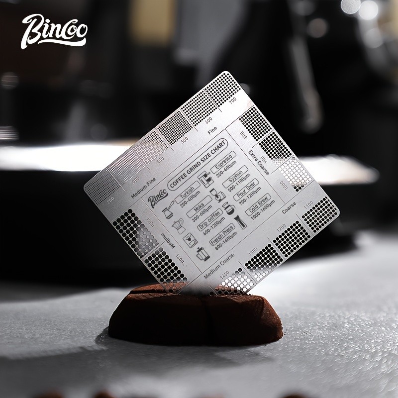 Bincoo Coffee Bean Grinding Scale Reference Card, Professional Coffee Powder Thickness Comparison Guide for Accurate Bean Grinding
